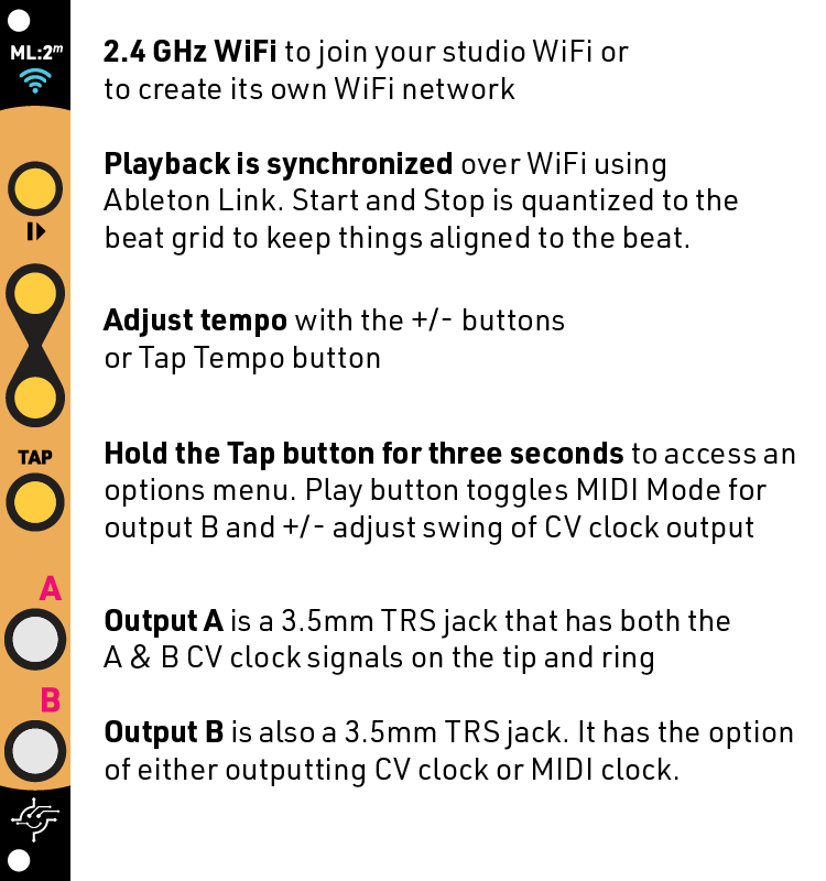 CIRCUIT HAPPY ML:2m CLOCK GENERATOR WITH ABLETON LINK